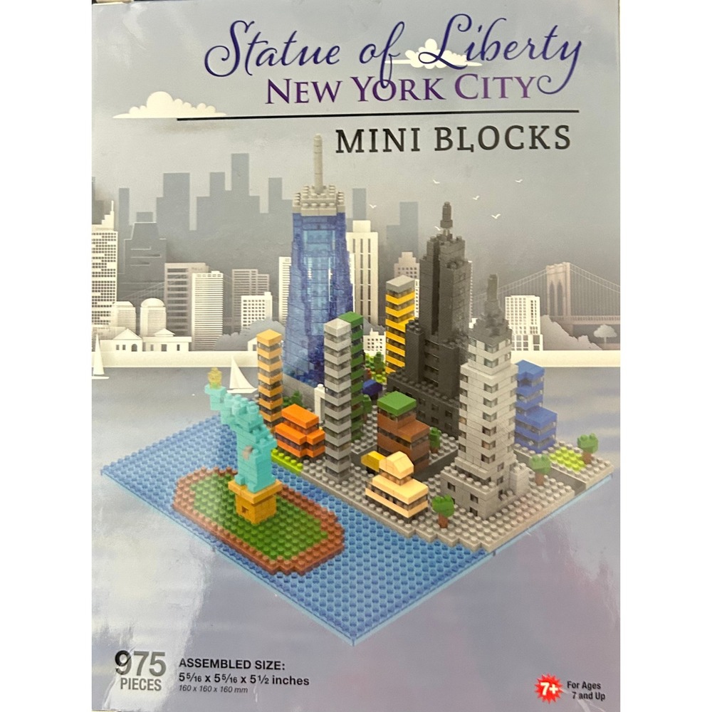 Statue of Liberty New York City Mini Blocks 975 Pcs NYC Skyline Building Set